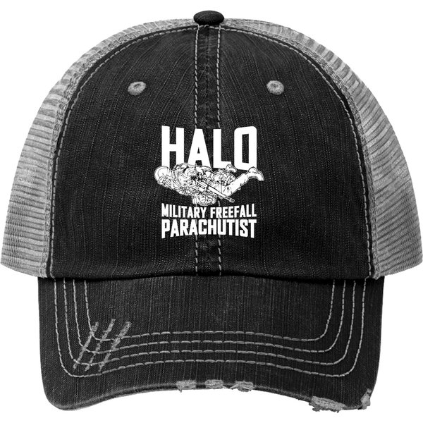 Halo Military Freefall Parachutist High Altitude Trucker Hats-image
