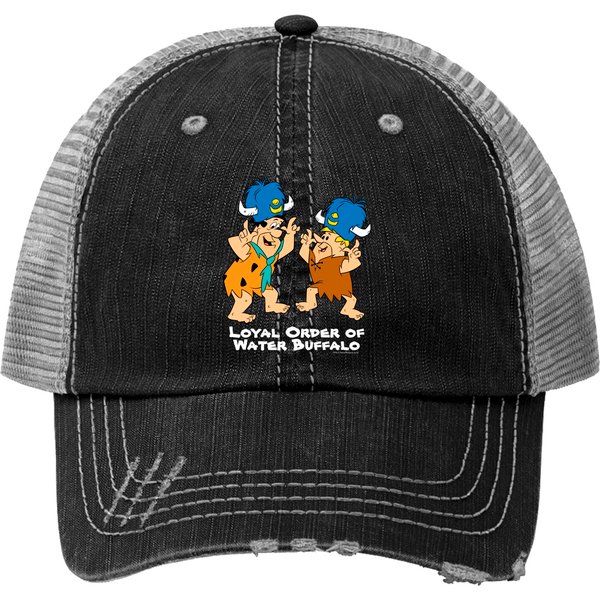The Flintstones | Fred & Barney Water Buffaloes Print Trucker Hats-image