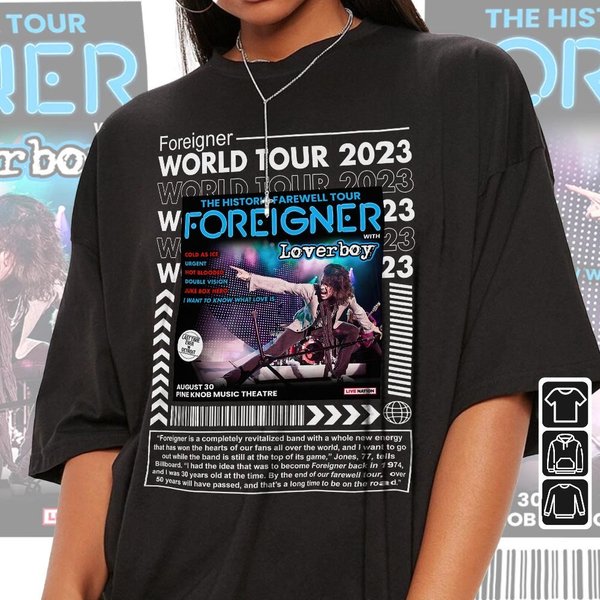 Foreigner Music Shirt, The Histroric Farewell Tour 2023 Shirt-image