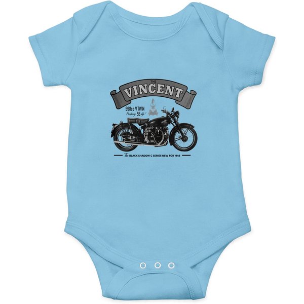 Vincent Black Shadow Classic Motorcycle T Onesies-image