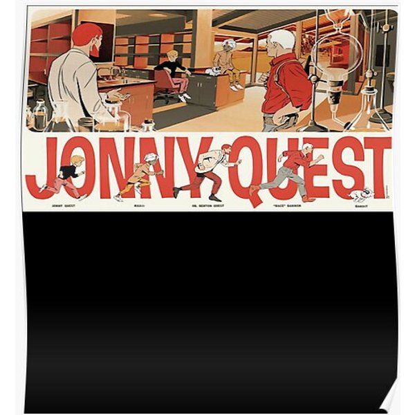 Jonny Quest Movie Colored Art In Good Cartoon With Mysterious Machines Premium Matte Vertical Poster-image