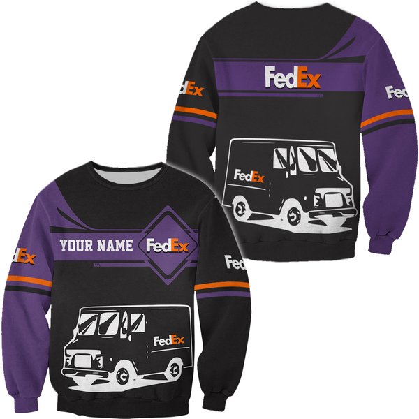 Fedex Express Truck Van Custom Name Sweater For Postal Worker-image