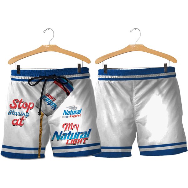 Natural Light Beer Man Shorts, Natural Light Swim Shorts-image