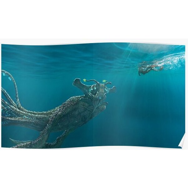 Subnautica Huge Leviathan Premium Matte Vertical Poster-image