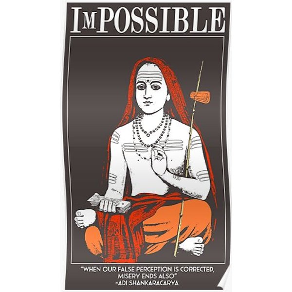 Impossible : Adi Shankracharya Premium Matte Vertical Poster-image