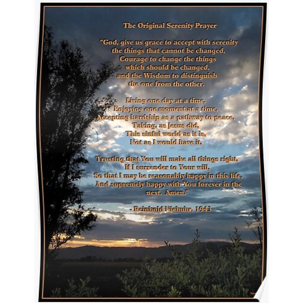 The Original Serenity Prayer Premium Matte Vertical Poster-image