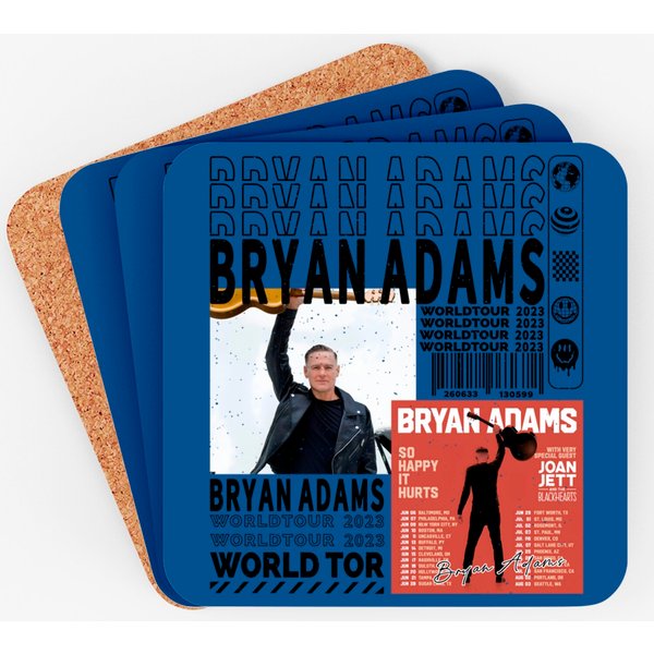 Bryan Adams Music Coasters, Coasters Y2K Merch Vintage 90S Bryan Adams-image