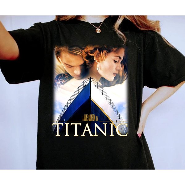 1998 Titanic Stanley Desantis T-Shirt, 1998 Deadstock Titanic Film T-Shirt-image