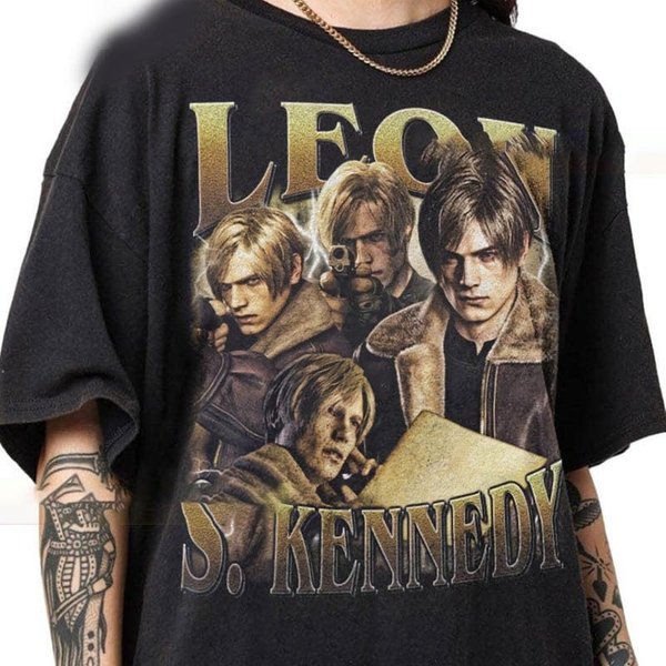 Vintage Leo S. Kennedy Shirt, Leon Kennedy Shirt, Resident Evil 4 Movie Shirt-image