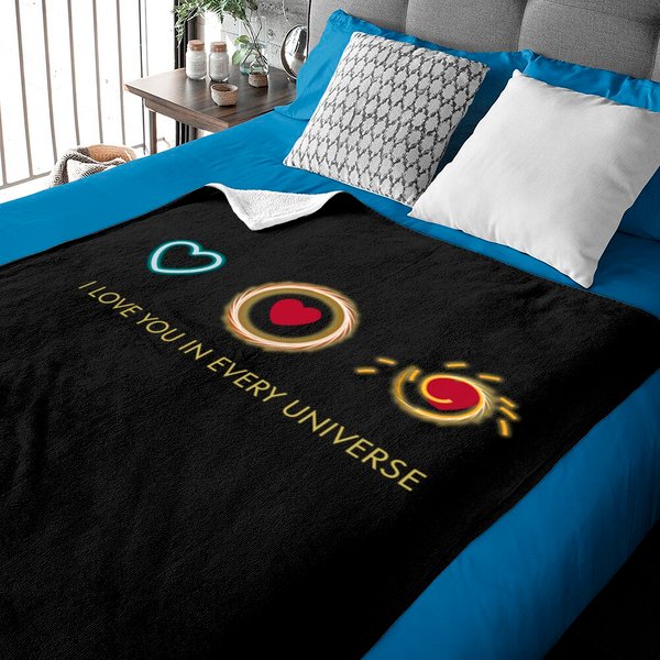 I Love You In Every Universe Baby Blankets