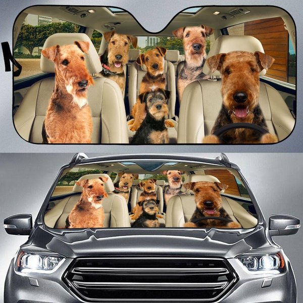 Airedale Terrier Car Sun Shade Collection-image