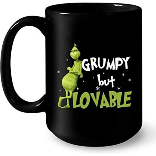 Grinch Grumpy But Lovable Christmas Coffee Mug-image