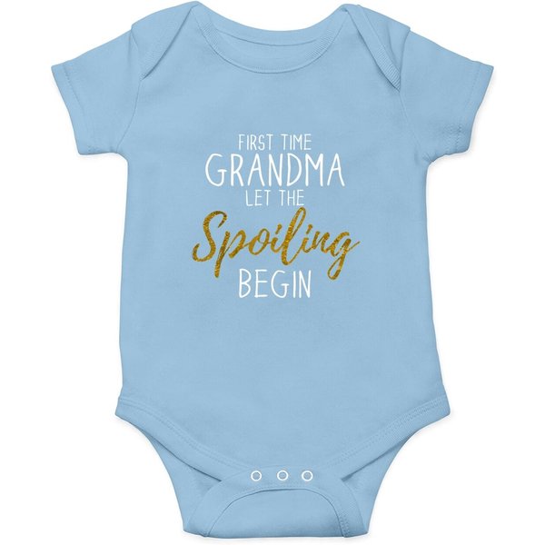 Grandma Let The Spoiling Begin Gift First Time Grandma Onesie-image