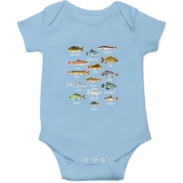 Types Of Freshwater Fish Species Fishing Onesie-image