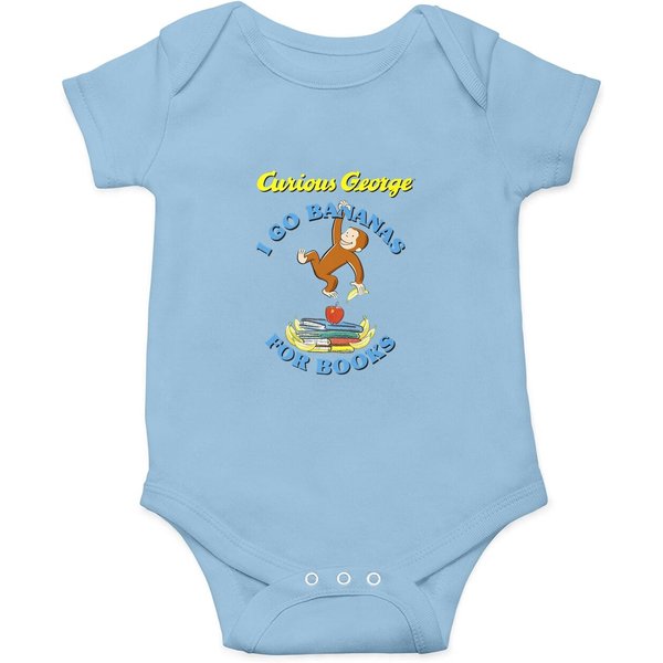 Curious George I Go Bananas For Books Book Stack Onesie