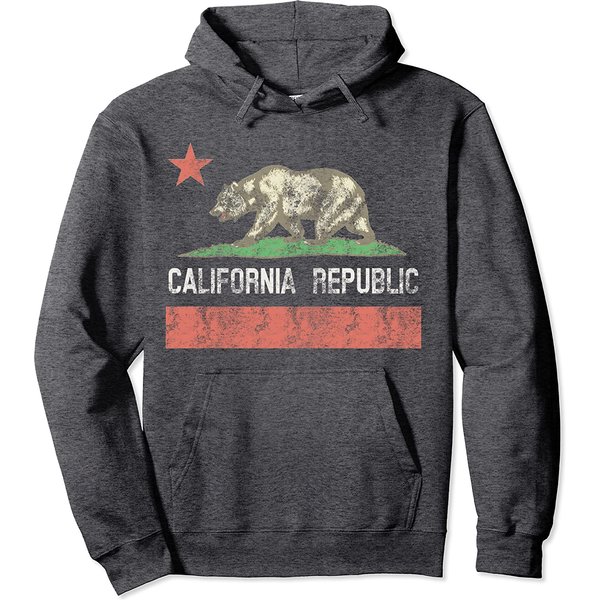 Vintage Charcoal California Republic Hoodie