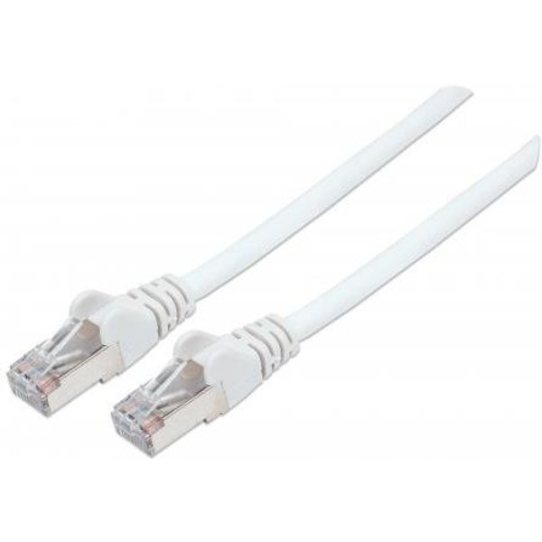 Intellinet Network Patch Cable Cat6 20m White Copper S/FTP LSOH / LSZH PVC RJ45 Gold Plated Contacts Snagless Booted Lifetime Warranty