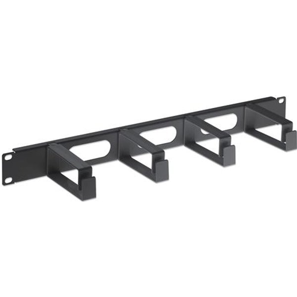 Intellinet 19" Cable Management Panel 1U 4 long plastic rings Black. Type: Cable management panel Housing material: Plastic Steel Product colour: Black. Quantity per pack: 1 pc(s). Weight: 360 g