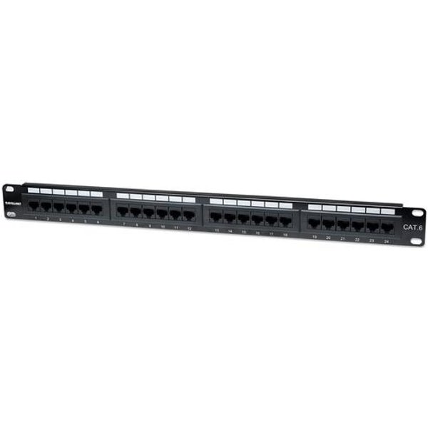 Intellinet Patch Panel. Cat6. UTP. 24-Port. 1U. Black