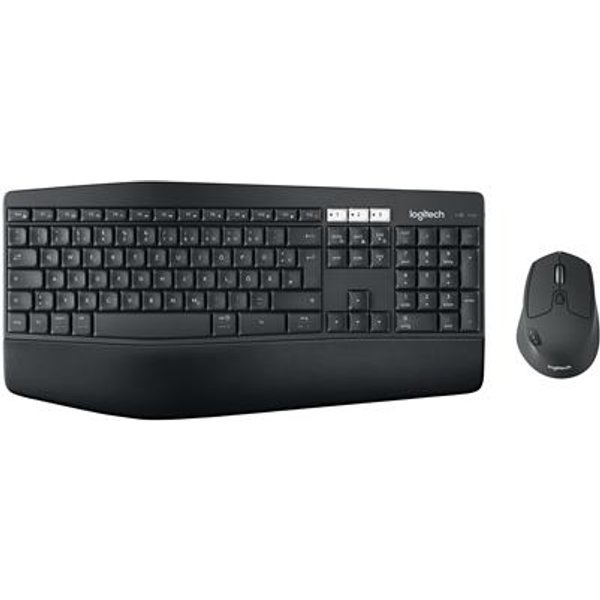 Logitech MK850 Performance Full-size (100%) Wireless RF Wireless + Bluetooth QWERTZ Black Mouse included