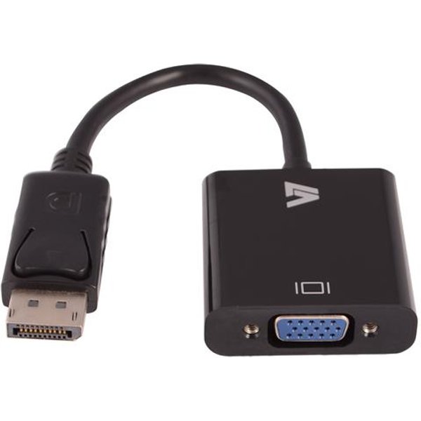 V7 Black Video Adapter DisplayPort Male to VGA Female