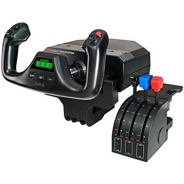 Logitech G G Saitek PRO Flight Yoke System Flight Sim PC Analogue / Digital Wired USB Black