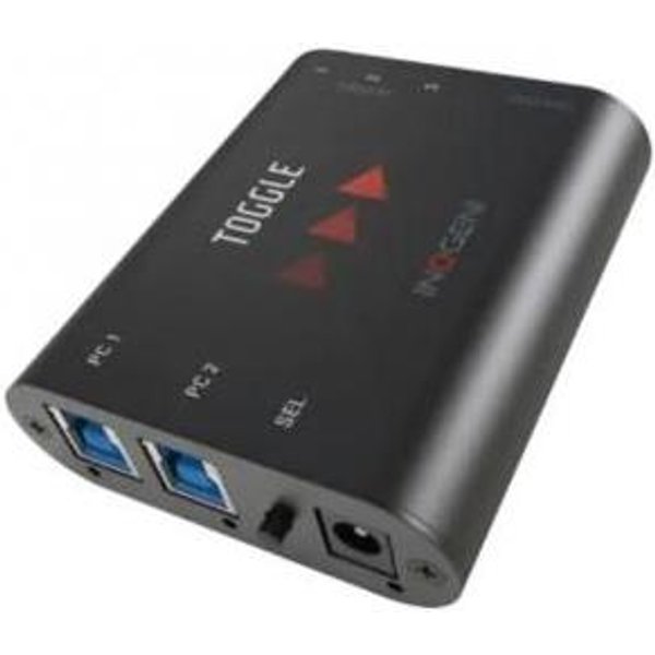 Inogeni TOGGLE USB 3.0 PRO AV Switcher - USB 3.0 devices to 2 PC/CODE - Automatic, manual or remote control