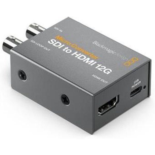 Blackmagic Design CONVCMIC/SH12G/WPSU Active video converter Grey Windows 10 Mac OS X 10.15 Catalina Mac OS X 11.0 Big Sur 1080i 1080p 720p 2560p NTSC PAL