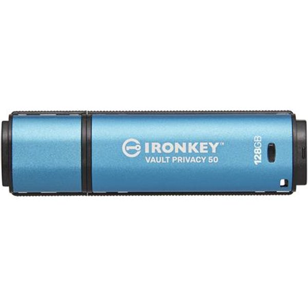 Kingston Technology IronKey 128GB Vault Privacy 50 AES-256 Encrypted FIPS 197
