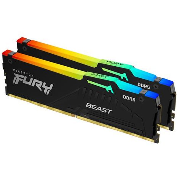 Kingston Technology FURY Beast 16GB 6000MT/s DDR5 CL36 DIMM (Kit of 2) RGB EXPO. Component for: PC Internal memory: 16 GB Memory layout (modules x size): 2 x 8 GB Internal memory type: DDR5 Memory form factor: 288-pin DIMM CAS latency: 36