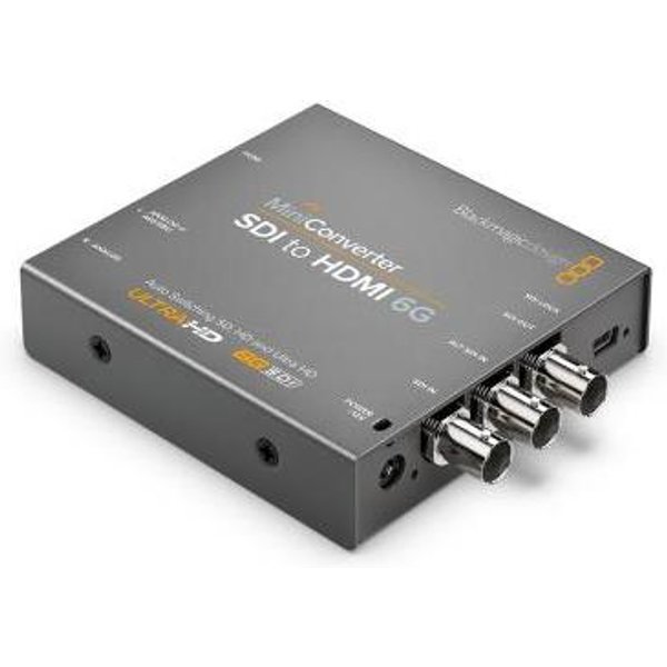 Blackmagic Design Mini Converter SDI to HDMI 6G Grey Windows 10 Windows 8.1 Mac OS X 10.12 Sierra Mac OS X 10.13 High Sierra Mac OS X 10.14 Mojave 4096 x 2160 pixels 720p 1080i 1080p 2160p 1280x720@50fps 1280x720@59.94fps 1280x720@60fps