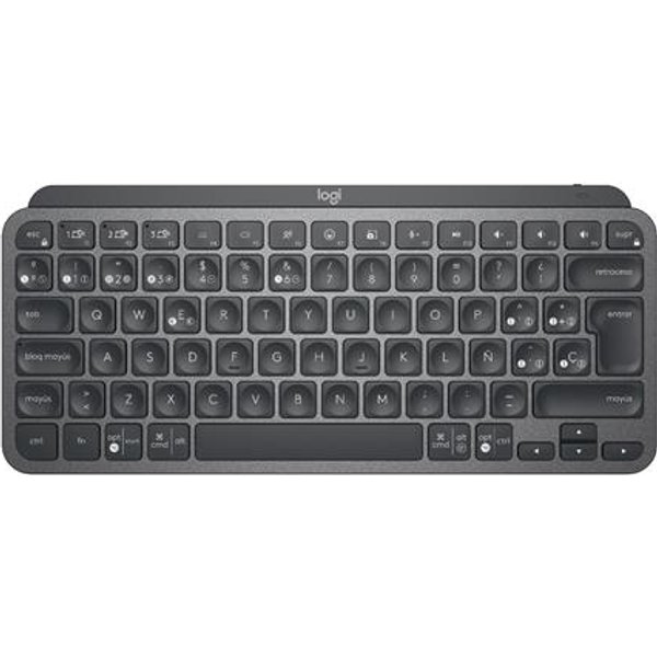 Logitech MX Keys Mini Minimalist Wireless Illuminated Keyboard Mini Wireless RF Wireless + Bluetooth Scissor key switch QWERTY Grey