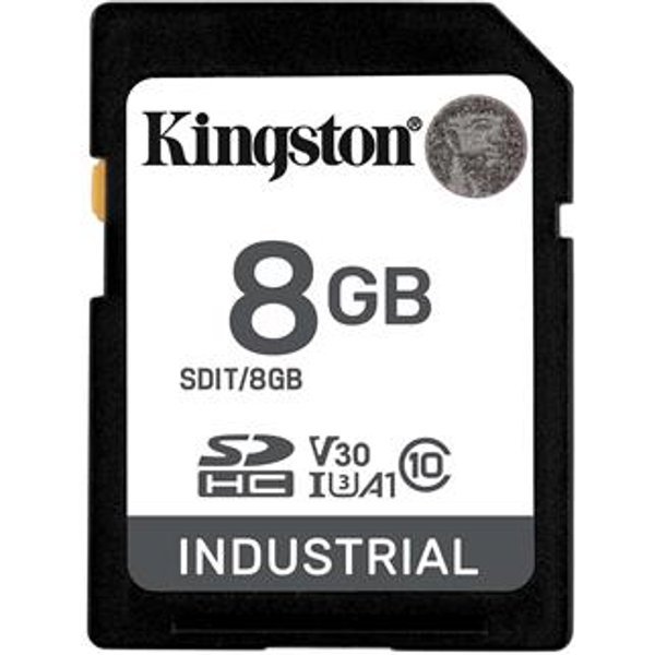 Kingston Technology 8G SDHC Industrial pSLC 8 GB SDXC Class 10 UHS-I 100 MB/s 80 MB/s