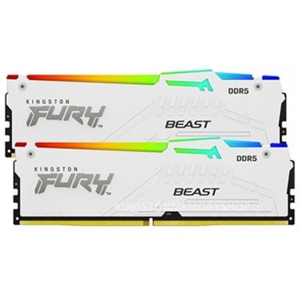Kingston Technology FURY Beast 32GB 5600MT/s DDR5 CL36 DIMM (Kit of 2) White RGB EXPO 32 GB 2 x 16 GB DDR5 288-pin DIMM