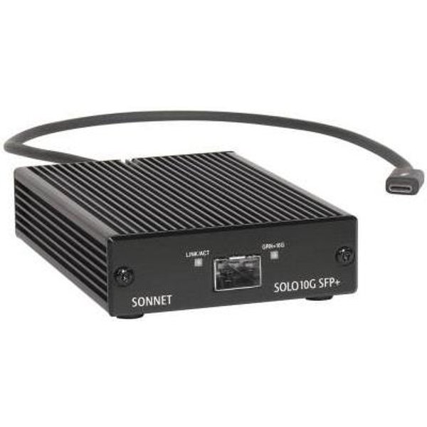 Sonnet Solo10G SFP+. Connectivity technology: Wired Host interface: Thunderbolt 3 Interface: Fiber. Maximum data transfer rate: 10000 Mbit/s