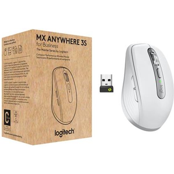 Logitech MX Anywhere 3S for Business mouse Office Right-hand RF Wireless + Bluetooth Laser 8000 DPI