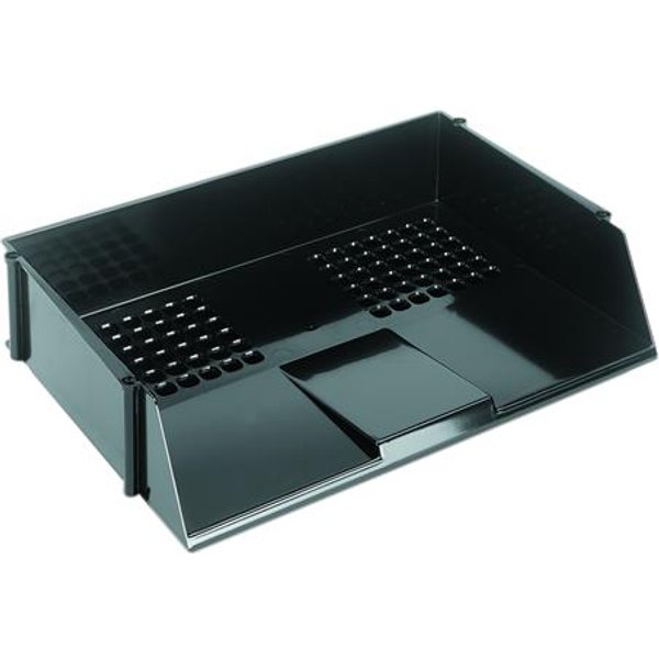 Deflecto Essentials Letter Tray Wide Entry A4/Foolscap Landscape Black - Cp028ytblk