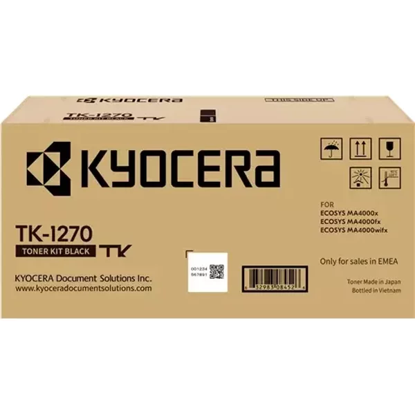 Kyocera 1T0C140NL0/TK-1270 Toner-kit black. 10K pages ISO/IEC 19752 fo