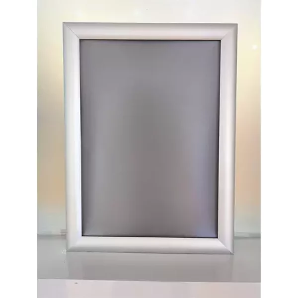 Deflecto A4 Wall Mounted Water-Resistant 25Mm Aluminium Snap Frame Literature Display Sign Holder Silver - Sfa4swp