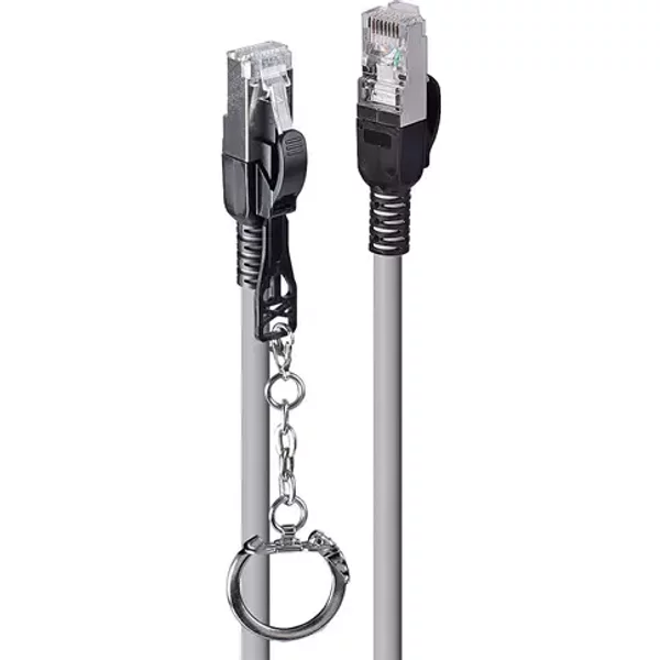 Lindy 20m Cat.6A S/FTP Locking Network Cable. Grey