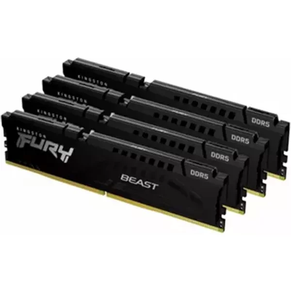 Kingston Technology FURY Beast 128GB 5600MT/s DDR5 CL40 DIMM (Kit of 4) Black XMP
