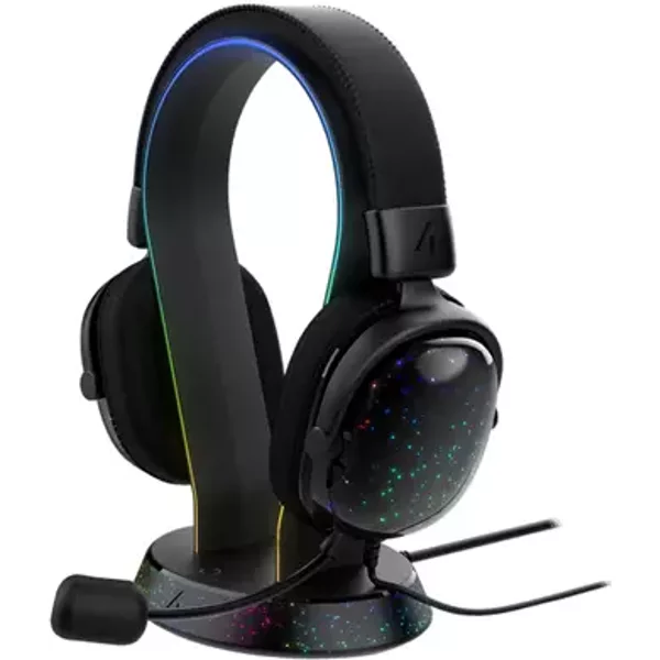 STEALTH RADAR Gaming Headset - Night Sky Wired Handheld USB Type-C / USB Type-A Charging stand Black