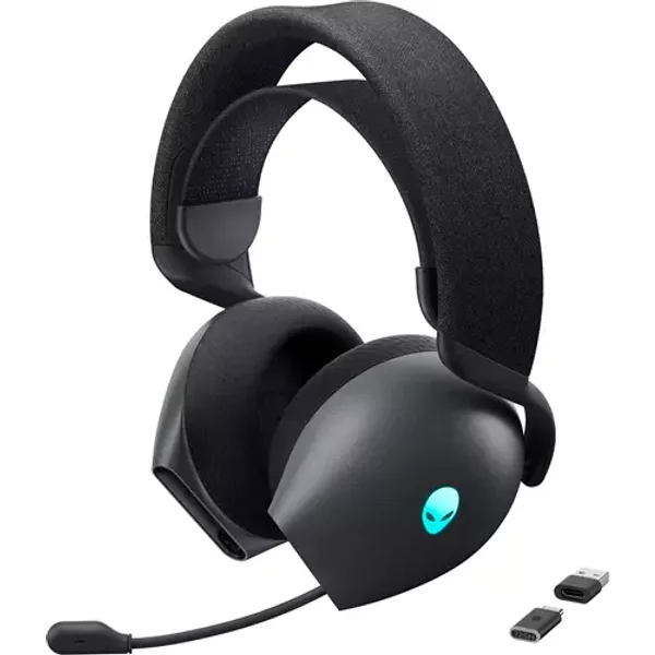 Alienware AW725H Headset Wired & Wireless Head-band Gaming USB Type-C Bluetooth Black White