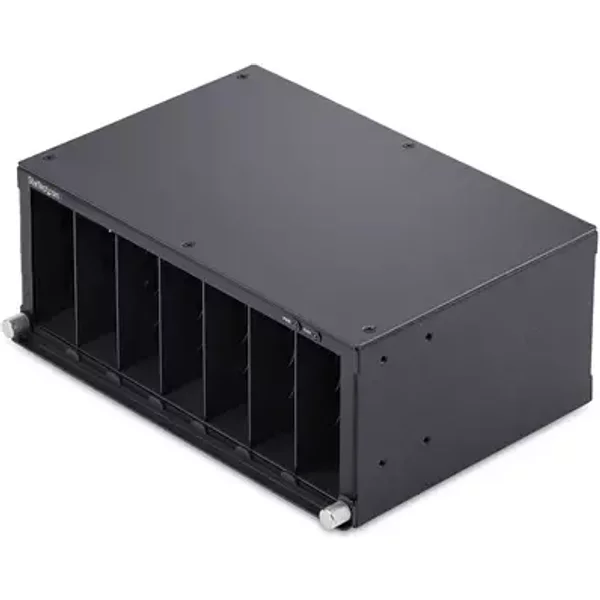 StarTech.com 7-Slot Unmanaged Media Converter Chassis for MCM Media Converter Series Full Power Isolation Active Cooling 10in Rackmount TAA Compliant