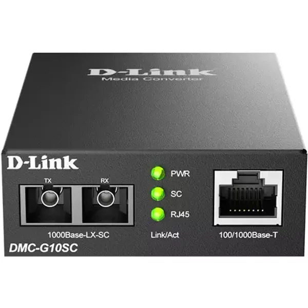 D-Link 100/1000BaseT to 1000BaseLX (SC) Single-mode Media Converter (10 km)