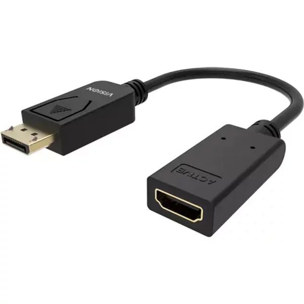 Vision TC-DPHDMI/BL video cable adapter HDMI Type A (Standard) DisplayPort Black