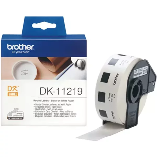 Brother DK-11219 DirectLabel Etikettes round 12mm 1200 for Brother P-T