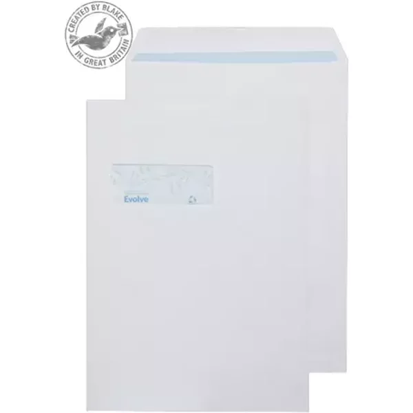 Blake Pocket Self Seal Window White C4 324229mm 100gsm (Pack 250)