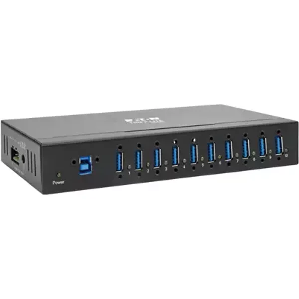 Tripp Lite U360-010-IND 10-Port Industrial-Grade USB 3.x (5Gbps) Hub - 20 kV ESD Immunity Metal Housing Mountable