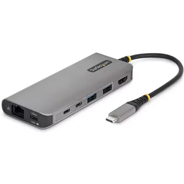 StarTech.com USB-C to HDMI Multiport Adapter with 140W PD Charging 4K 60Hz 5-Port USB 5Gbps Hub GbE Type-C Mini Dock for MacBook / Dell / Thinkpad / HP